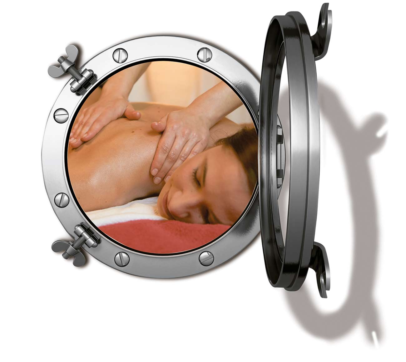 Frau erhält Massage